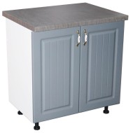 Masca pentru chiuveta cu 2 usi 80 cm Zebra, Alb/MDF Gri cu blat Beton, 80 x 85 x 60 cm Masca pentru chiuveta cu 2 usi 80 cm Zebra, Alb/MDF Gri cu blat Beton, 80 x 85 x 60 cm
